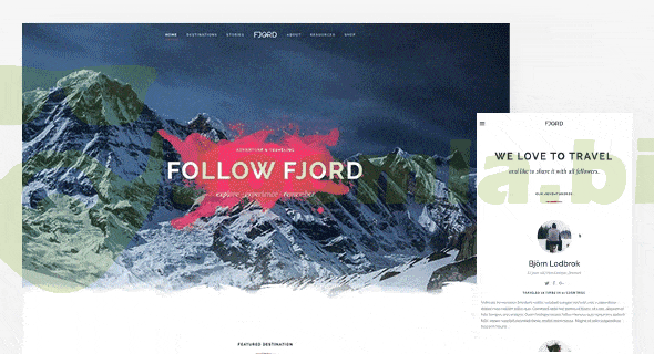 YOOtheme Fjord - Travel Websites