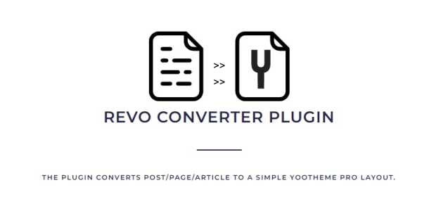 Revo Converter switch to the simple Yootheme Pro