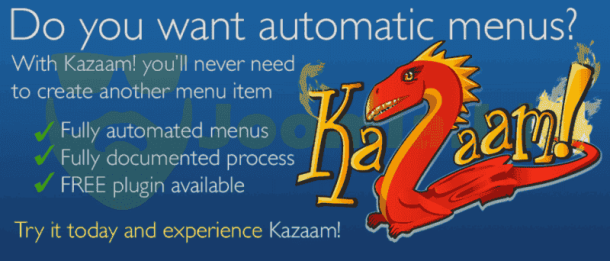 Kazaam! Pro | Automatic menus creation