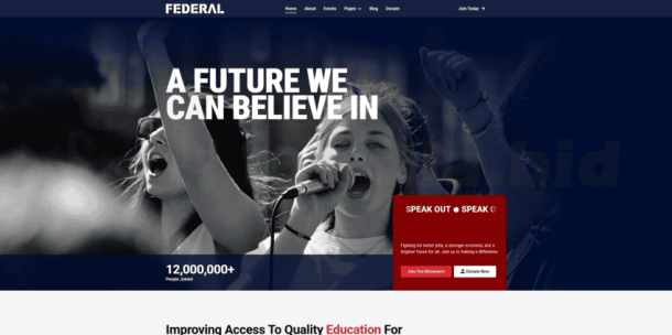 JoomShaper Federal - Robust for Political/Election Campaigns
