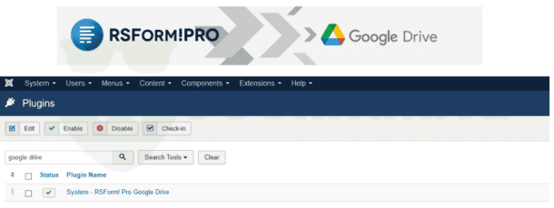 RSForm!Pro Google Drive
