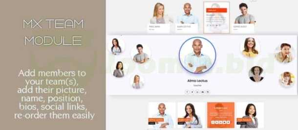 MX Team - Showcase staff/members/employees