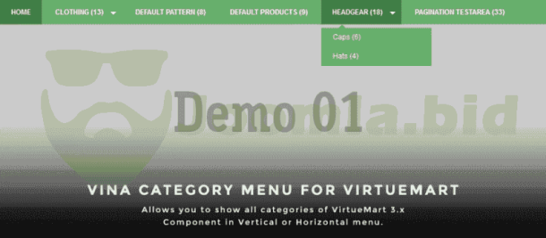 Vina Category Menu for VirtueMart