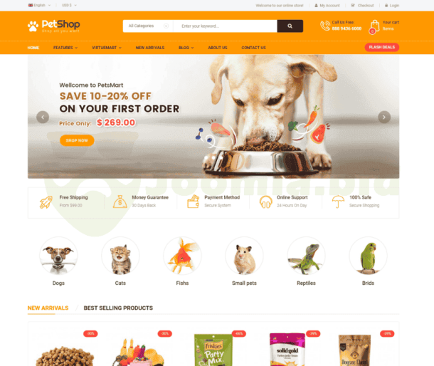 Sj PetShop - Pet Food, Pet Shop VirtueMart