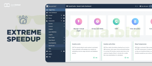 Speed Cache - improves performance, static cache, image optimization